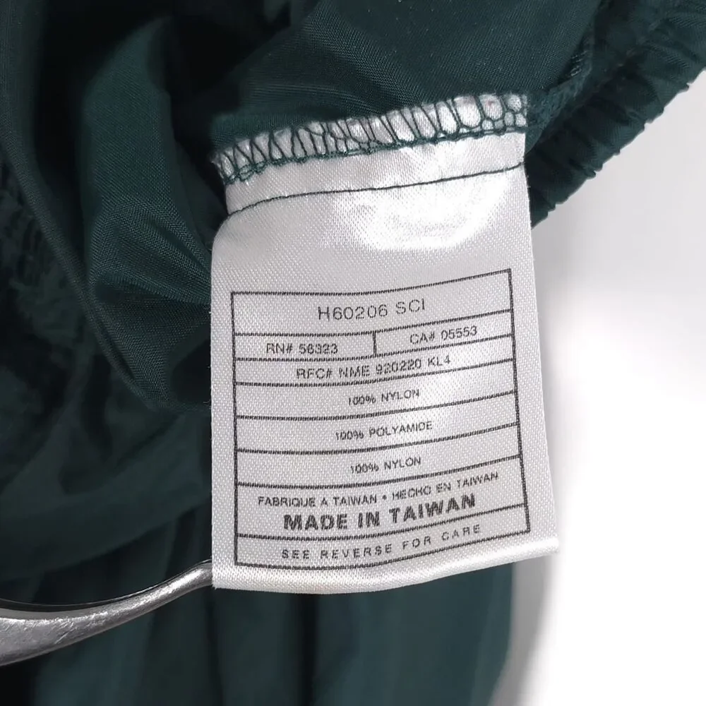NIKE Men's SMALL Track Pants Joggers Green Zip Ankle Swoosh VINTAGE 90's Nylon